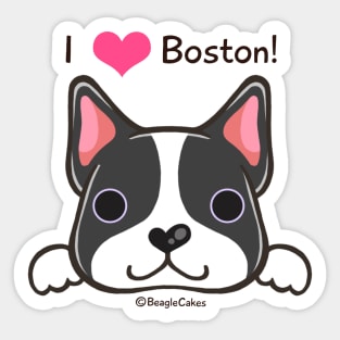 "I <3 Boston!" Sticker